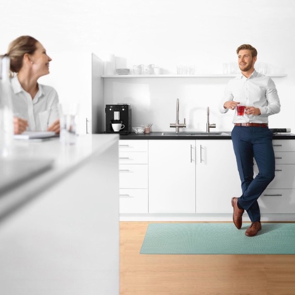 Kitchen Mat Floor Runner Rug 17"x79", Teal - Picture 5 of 9